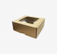 Gofrēta kartona kaste ar logu 120x120x50 mm