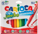 Flomasteri 12kr. d.5mm Carioca Jumbo 