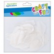 Dekors spalvas baltas 5-8 cm 3 gab
