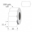 Marķēšanas uzlīmes 22x12mm balta (1 r.),rullī 1000gab.