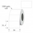 Marķēšanas uzlīmes 26x16mm balta, kantaina, stipri līpoša